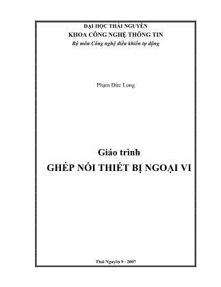 Giáo trình Ghép nối thiết bị ngoại vi