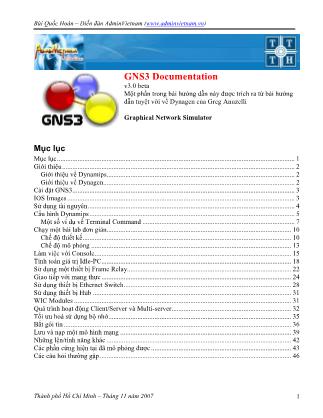 Giáo trình GNS3 Documentation (Phần 1)