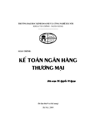 Giáo trình Kế toán ngân hàng thương mại - TS. Nguyễn Võ Ngoạn