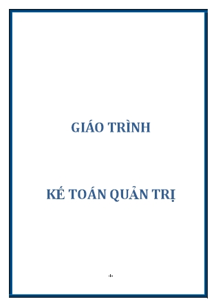 Giáo trình Kế toán quản trị