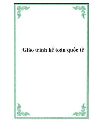 Giáo trình Kế toán quốc tế