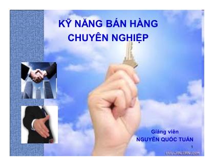 Giáo trình Kỹ năng bán hàng chuyên nghiệp