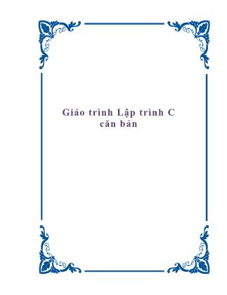 Giáo trình Lập trình C căn bản