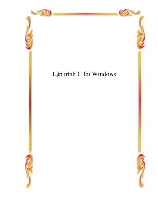 Giáo trình Lập trình C for Windows