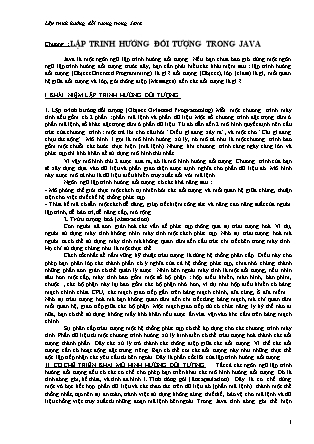 Giáo trình Lập trình hướng đối tượng trong Java