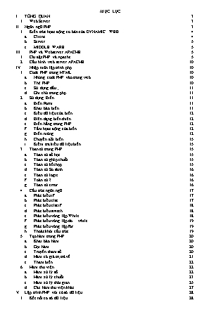 Giáo trình Lập trình ứng dụng Web với ngôn ngữ PHP