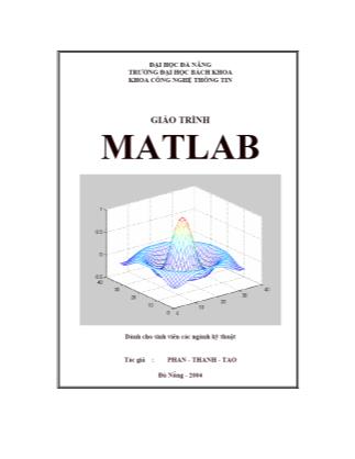 Giáo trình Matlab (Dành cho sinh viên các ngành kỹ thuật)