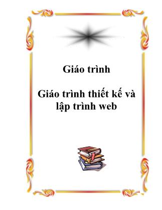 Giáo trình môn Thiết kế và lập trình Web