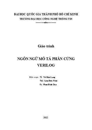 Giáo trình Ngôn ngữ mô tả phần cứng Verilog