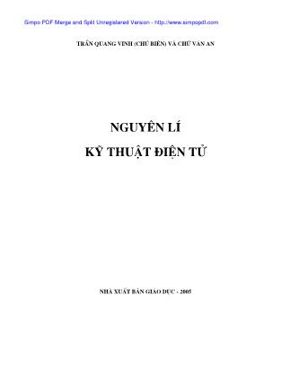 Giáo trình Nguyên lí kĩ thuật điện tử