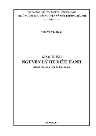 Giáo trình Nguyên lý hệ điều hành