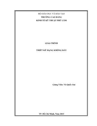 Giáo trình Thiết kế mạng không dây