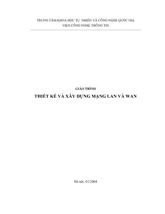 Giáo trình Thiết kế và xây dựng mạng Lan và Wan