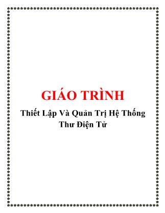 Giáo trình Thiết lập và quản trị hệ thống thư điện tử