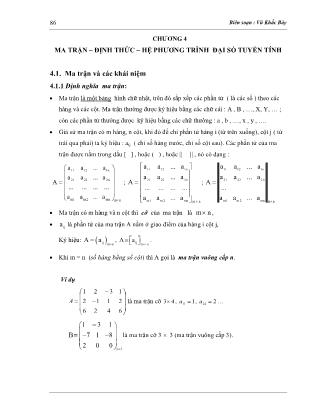 Giáo trình Toán cao cấp (Phần 2)