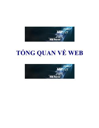 Giáo trình Tổng quan về web