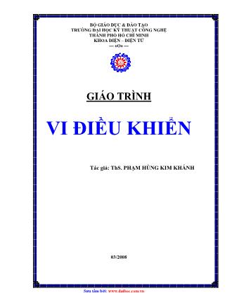 Giáo trình Vi điều khiển