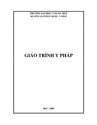 Giáo trình y pháp - Ths. Lê Trọng Lân