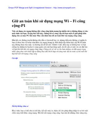 Giữ an toàn khi sử dụng mạng Wi–Fi công cộng - Phần 1