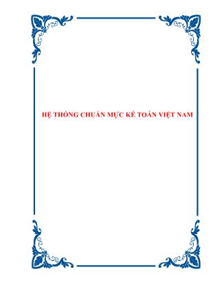 Hệ thống chuẩn mực kế toán Việt Nam - 30 chuẩn mực