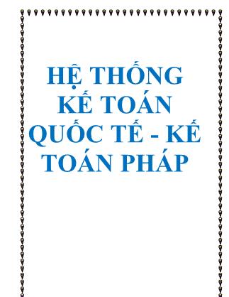 Hệ thống kế toán quốc tế - Kế toán pháp