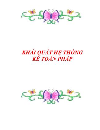 Khái quát hệ thống kế toán pháp