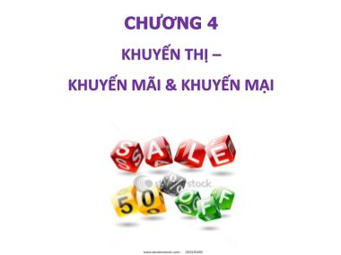 Khuyến thị – khuyến mãi & khuyến mại