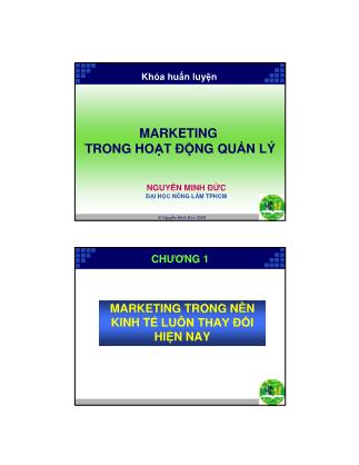 Marketing trong hoạt động quản lý - Nguyễn Minh Đức