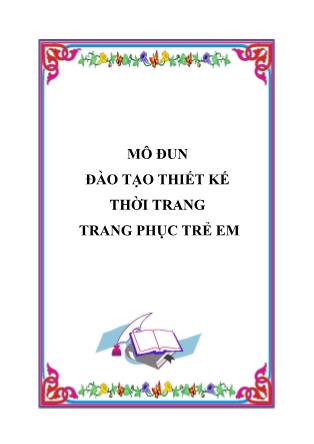 Mô đun đào tạo thiết kế thời trang trang phục trẻ em