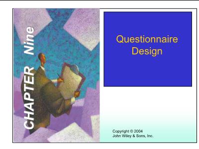 Questionnaire Design