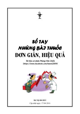 Sổ tay những bài thuốc đơn giản, hiệu quả - Phùng Văn Chiến