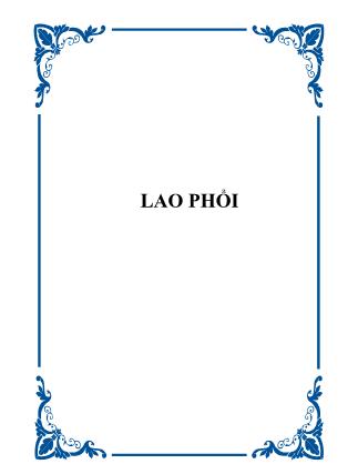 Tài liệu Bệnh lao phổi