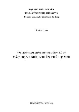 Tài liệu tham khảo hỗ trợ môn vi xử lý các họ vi điều khiển thế hệ mới (Phần 1)