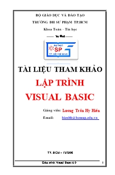 Tài liệu tham khảo lập trình Visual Basic