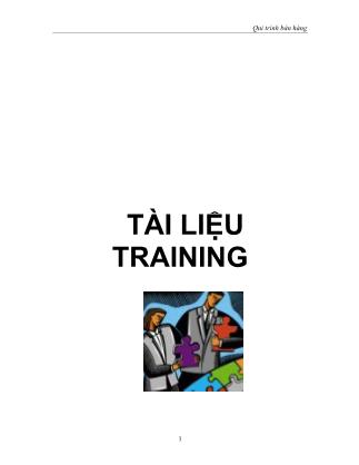 Tài liệu training: Qui trình bán hàng