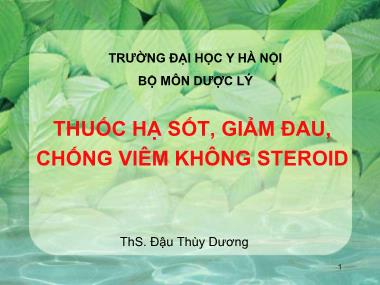 Thuốc hạ sốt, giảm đau, chống viêm không Steroid