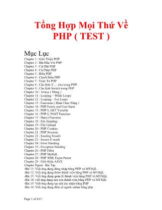 Tổng hợp mọi thứ về PHP (TEST)