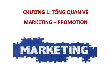 Tổng quan về marketing – Promotion