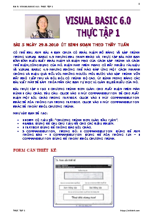 Bài 5 : Visual Basic 6.0: thực tập 1