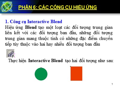 Bài giảng Corel Draw - Phần 6: Các công cụ hiệu ứng