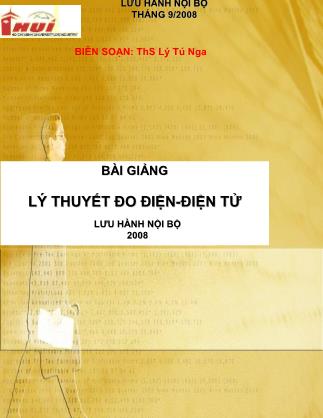 Bài giảng Lý thuyết đo điện-điện tử