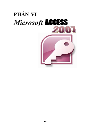 Bài giảng Microsoft Access 2007