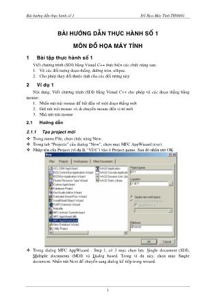 Bài hướng dẫn thực hành số 1 môn Đồ họa máy tính