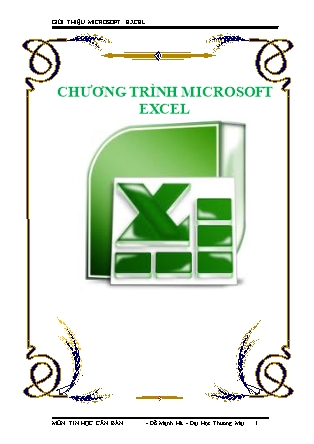 Chương trình Microsoft Excel