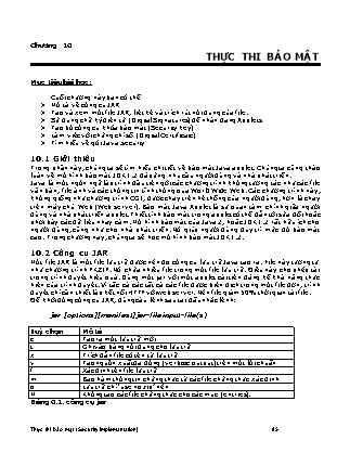 Corejava - Chương 10: Thực thi bảo mật