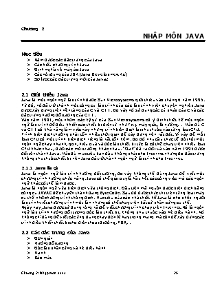 Corejava - Chương 2: Nhập môn Java