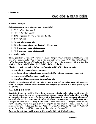 Corejava - Chương 4: Các gói & giao diện