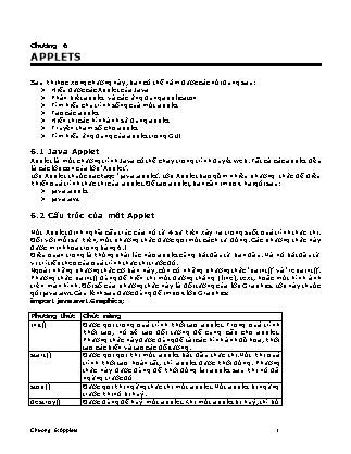 Corejava - Chương 6: Applets