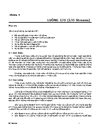 Corejava - Chương 9: Luồng I/O (I/O Streams)