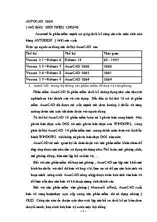 Giáo án AUTOCAD 2004